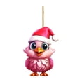 thumbnail image 1 of Creative Cartoon Christmas Chicken Christmas Decoration Pendant Acrylic Car Pendant Backpack Keychain, 1 of 4