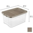 thumbnail image 3 of Sterilite Plastic 76 Quart. Stacker Box Brown 6 Pack, 3 of 14