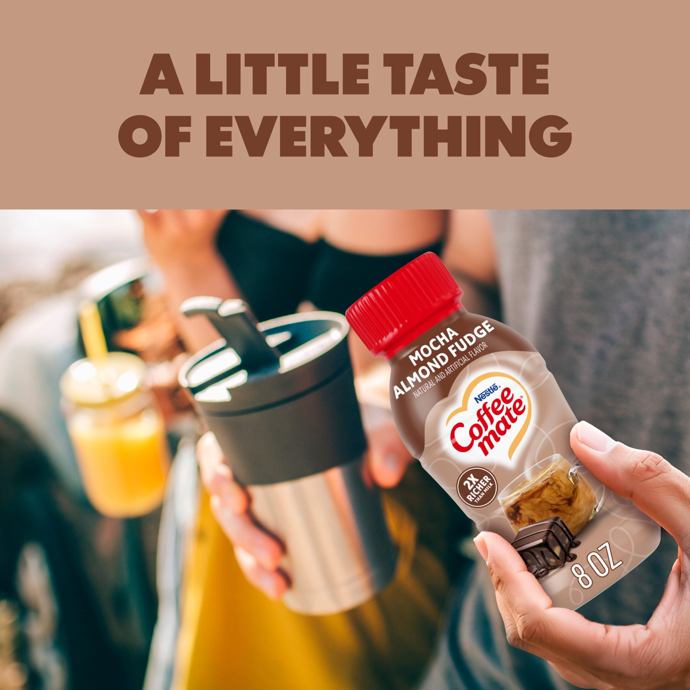 Coffee mate Mocha Almond Fudge Flavored Coffee Creamer, Non Dairy Coffee Creamer 8 fl oz