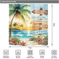 thumbnail image 5 of 72Wx84H Extra Long Shower Curtain for Bathroom Decor Beach Palm Tree Ocean Quotes Coastal Sunset Scenery Inspirational Art Printed Fabric Polyester Waterproof 12 Pack Plastic Hooks, 5 of 6