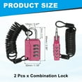 thumbnail image 2 of Uxcell Combination Lock, 4 Digit Padlock Combination Outdoor Waterproof for Gym Luggage and Home Sports Peach, 2 of 7