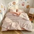 thumbnail image 2 of Washed Cotton Floral Summer Cooling Quilt Lightweight Down Alternative Thin Bed Comforter Reversible Pink Floral Bed Blanket, 2 of 6
