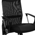 thumbnail image 3 of High Back Black Leather and Mesh Swivel Task Chair with Arms, 3 of 9