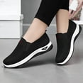 thumbnail image 6 of Women's Mesh Woven Orthopedic Breathable Soft Shoes Slip On Arch Support Walking Flying Sneakers Diabetic Foam Walking Shoes, 6 of 7