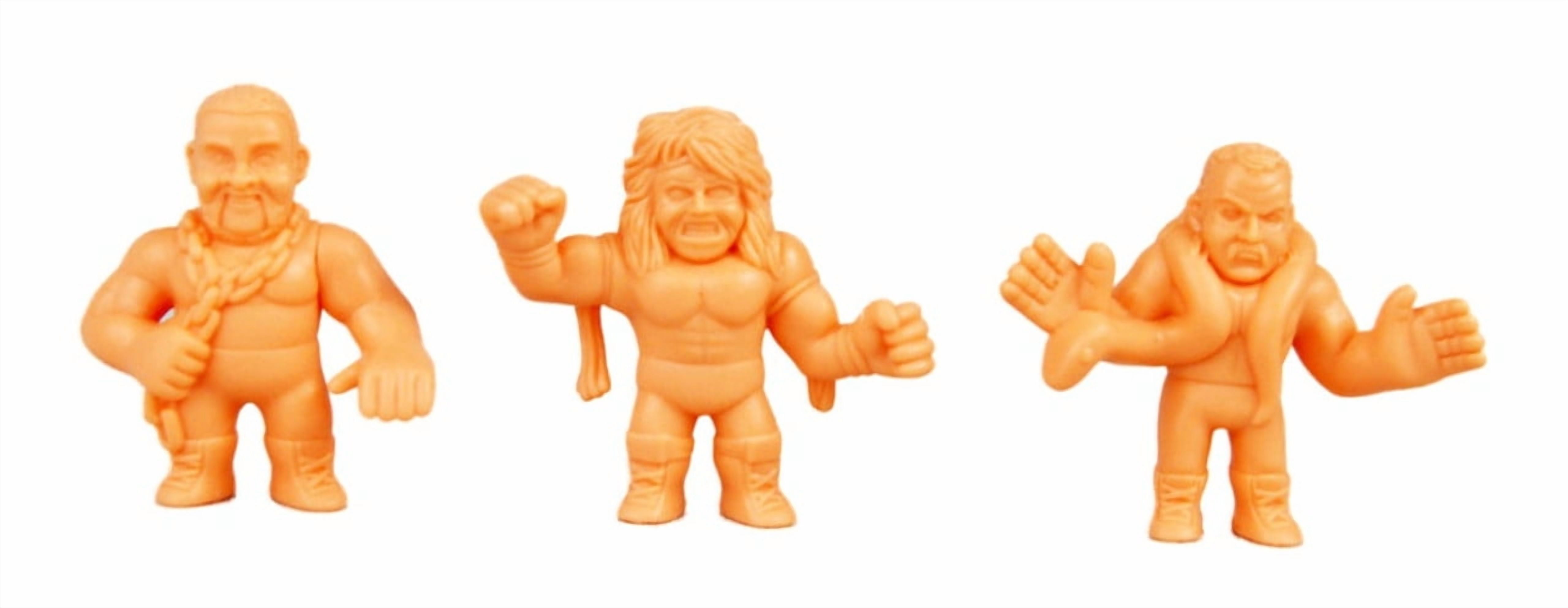 WWE M.U.S.C.L.E 12 Figure Set Andre Giant Iron Sheik Jake Snake Macho Man Junkyard Dog Mean Gene Rowdy Roddy Piper Ultimate Warrior Million Dollar Sgt Slaughter Ric Flair Hacksaw Jim Duggan Muscle Men