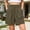 01 Army Green, variant on Women's High Rise Wide Leg Shorts Elastic Waist with Pockets & Button Zip Casual Loose Fit Summer Solid Color