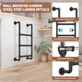 3-Rung Wall Mounted Step Ladder, Basement Fire Escape Ladder for ...