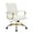 White, variant on Benmar Home Leather Office Chair with Gold Frame, Brown