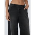 thumbnail image 5 of Women'S Wide Leg Jeans High Waisted Stretchy Straight Leg Jeans Trendy Loose Denim Pants Black XXL, 5 of 8
