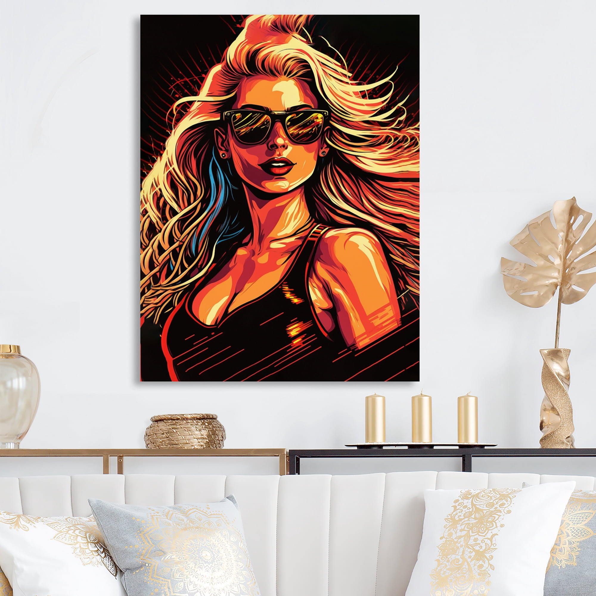Designart Style Icon Portrait I Canvas Wall Art