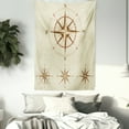 thumbnail image 3 of Compass Tapestry, Four Different Compasses in Retro Colors Discovery Equipment Where Nautical Marine, Wall Hanging for Bedroom Living Room Dorm Decor, 40W X 60L Inches, Beige Tan, by Ambesonne, 3 of 5