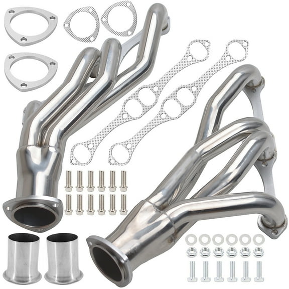 Panlongic Stainless Steel Exhaust Headers Fits For Chevy Small Block SB V8 262 265 283 305 327 350 400