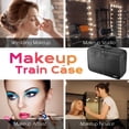 thumbnail image 5 of Byootique 16" 1200D Portable Travel Makeup Bag Cosmetic Artist Train Travel Case Organizer w/ Dividers & Strap Black, 5 of 12