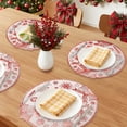 thumbnail image 2 of Placemats Set of 6 Woven/Vinyl Placemats, Washable Kitchen Table Mat, Seasonal Holiday Christmas Place Mats for Party Dining Table Red 15inch, 2 of 6