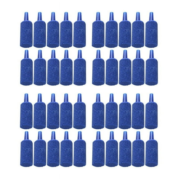 Fish Tank Mineral Air Stone, 40 Pieces, Blue