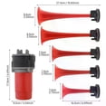 thumbnail image 4 of Universal 5 Trumpet 125db 12V 5 DIXIE Musical Air Horn Dukes of Hazzard General Car Truck Boat Busses Air Compressor, 4 of 5