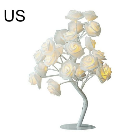 24leds Flower Rose Tree Night Light Table Lamp Lights With Us 24leds Flower Rose Tree Night Light Table Lamp Lights With Us Plug For Home Decor Gift Com