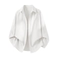 thumbnail image 2 of LIaqionyy Mens Button down Shirt Casual Loose Long Sleeve Collared Shirts Solid Color Wedding Prom Business Tops, 2 of 4