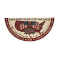 thumbnail image 2 of SMKE Patriotic Half Fan Bunting,35X17In Vintage Map 250Th Fan Flag,National Fan Banner,Stars Stripes Decor Flag,Memorial Day Patriotic Decor,Festival Scene Hanging Decoration,Fade Resistant, 2 of 7