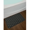 thumbnail image 2 of Black and White Bath Mat, Small Diamond Shapes Forming Rhombus Pattern Minimalist Geometric Art, Plush Bathroom Decor Mat with Non Slip Backing, 29.5" X 17.5", Black and White, by Ambesonne, 2 of 2