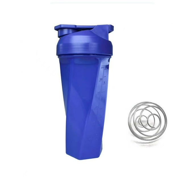 Bote shaker 600ml | Botella de agua deportiva impermeable para fitness, gimnasio, oficina | Material duradero para PC libre de BPA | Tapa abatible rápida | Bola de mezcla para polvos de proteína