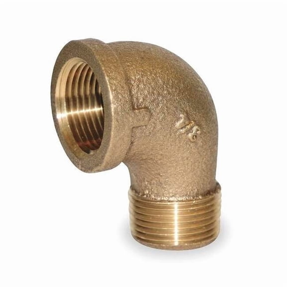 Manufacturer Varies 90 Street Elbow, Red Brass, 1 in, NPT 6RCX8
