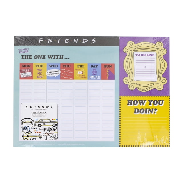 Desk Planner Paladone Friends TV Sitcom Calendario semanal 2021