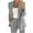 Gray, variant on UAMVSH Pant Suits for Women 2 Piece Blazer Sets Plus Size Business Dressy Outfits Long Sleeve Button down Jackets Loose Fit Pants(Large,Army Green)