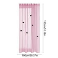 thumbnail image 3 of SLYNSHome Pink Sheer Voile Curtains,Decorative Butterflies Window Curtains Rod Pocket Curtain for Home Kitchen,Living Room and Bedroom 1 Panels, 3 of 7