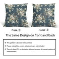 thumbnail image 6 of Vintage Blue Flower Throw Pillow Covers 16x16 Inch Chinoiserie Pillow Cover Spring Summer Floral Outdoor Pillow Cases Cotton Linen Cushion Covers for Couch Sofa Bedroom Chinoiserie Decor (Pack of 2), 6 of 6