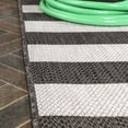 thumbnail image 4 of JONATHAN Y SANTA MONICA 2 x 8 Runner Rug, Negril Two-Tone Wide Stripe - Black/Cream, SMB203C-28, 4 of 9