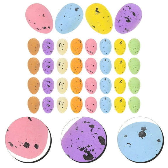 FRCOLOR 100pcs Basket Stuffer Easter Eggs Easter Foam Eggs Party Favors Supplies 3cm
