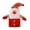 B, variant on Festive Holiday Design: Features adorable elderly Santa-style figure with knitted fabric texture, adding charm and color to Christmas décor.