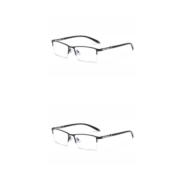 Jumpingount Gafas de lectura fotocromáticas para hombre, gafas multifocales progresivas, gafas portátiles, gafas de bloqueo, lentes con degradado Negro Lente gris degradado 2piezas