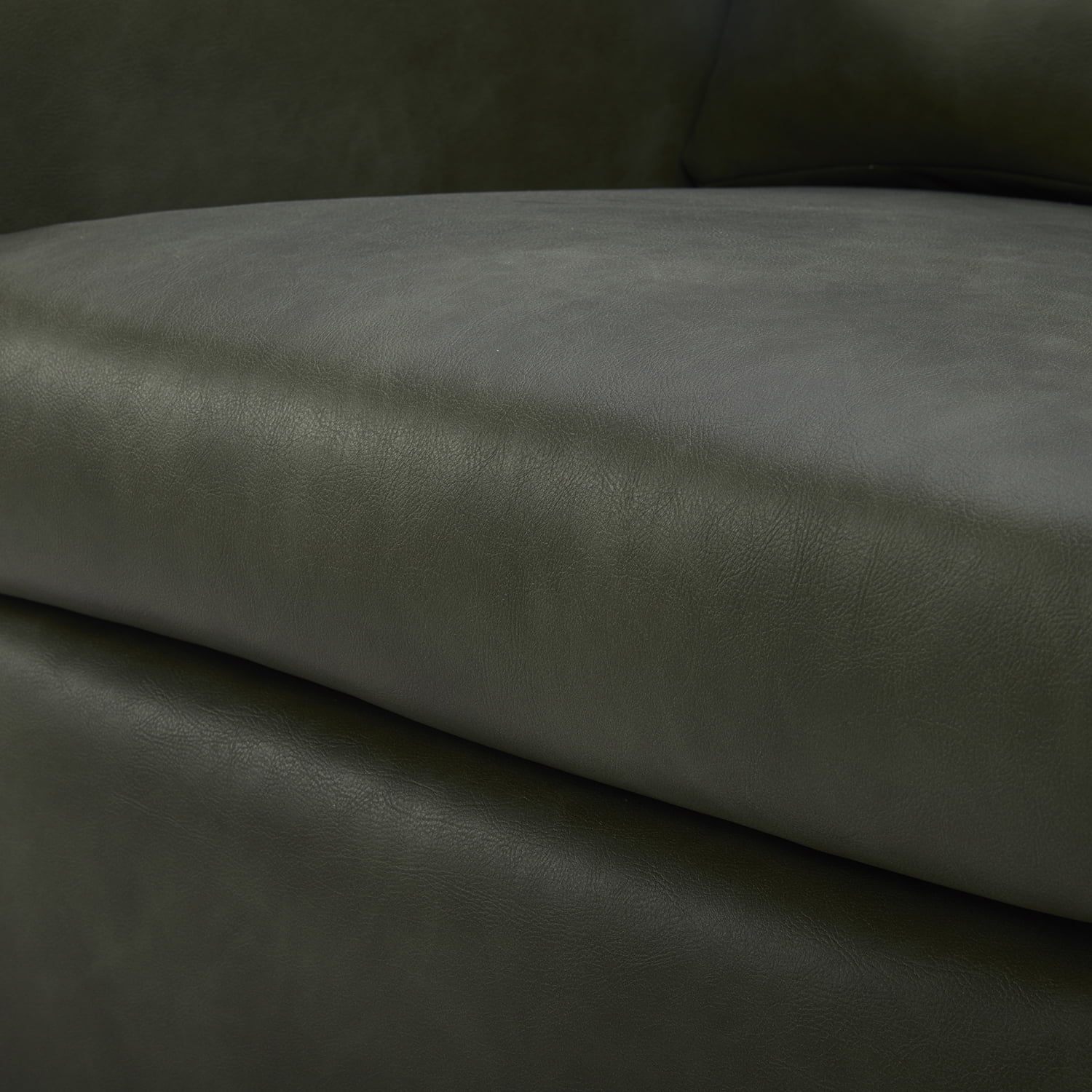Better Homes & Gardens Steele Swivel Accent Chair, Olive Faux Leather
