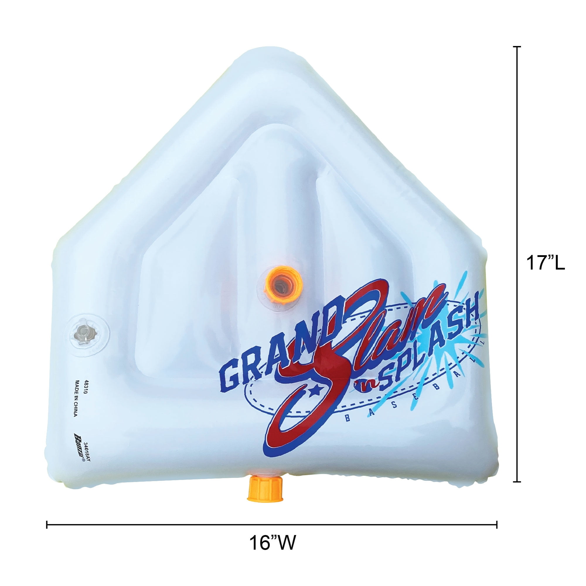 Banzai Grand Slam 'N Splash Sprinkler Baseball Game w/ Inflatable Bat & Ball, Children 3+ Years