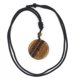 thumbnail image 1 of Nvzi Colgante de collar hecho a mano, collar con colgante tallado circular de piedra natural (marrón), 1 of 1