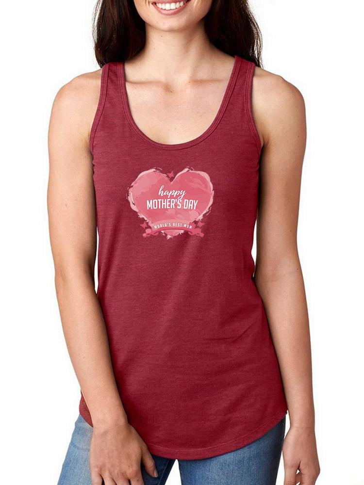 Mothers Day Watercolor Pink Racerback Tank Women -Image by Shutterstock ...