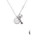 thumbnail image 2 of Delight Jewelry Silvertone Domed John 3:16 - Love and Lock Charm Necklace, 18"+1", 2 of 4