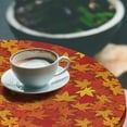 thumbnail image 2 of Ambesonne Orange Fitted Round Tablecloth, Nature Designs, 40"- 44" Diameter, Burnt Orange, 2 of 5