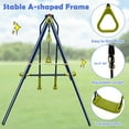 thumbnail image 6 of Gymax 440 lbs Swing Set 3-in-1 Kids Swing Stand w/ Swing Gym Rings Glider for Backyard, 6 of 10