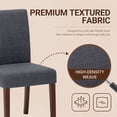 thumbnail image 6 of Upholstered Fabric Dining Chairs Set of 6 with Wood Legs, Modern Parsons Chairs with High Back for Kitchen, Dining Room, or Restaurant, Grey, 6 of 11