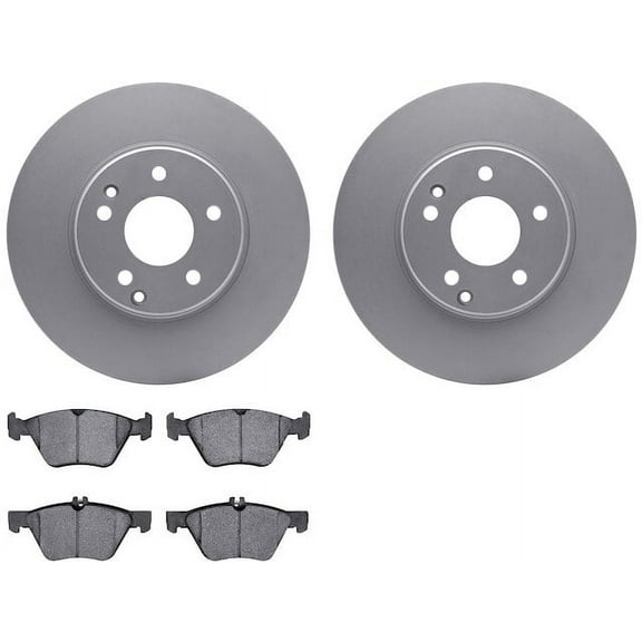 Front Brake Pad and Rotor Kit - Compatible with 1996 - 2003 Mercedes-Benz E320 Base 1997 1998 1999 2000 2001 2002