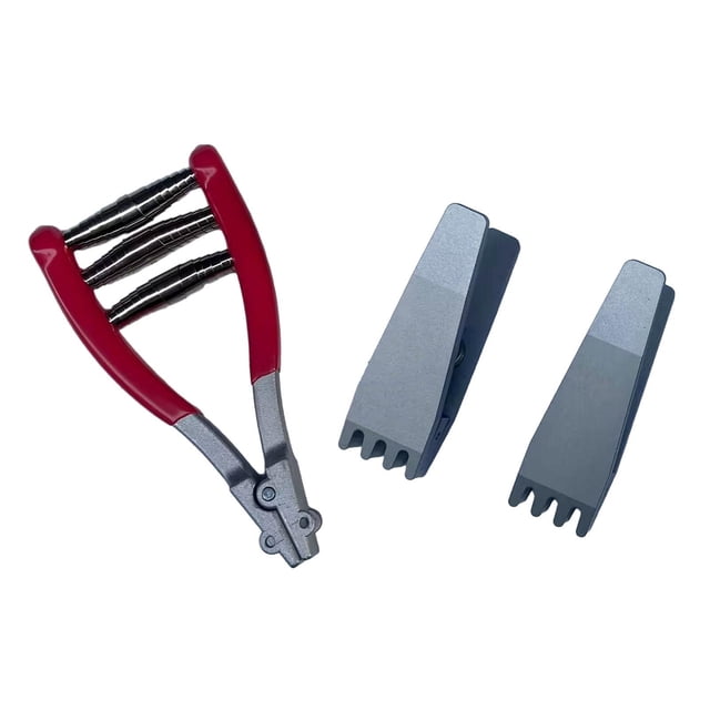 S SERENABLE Badminton Starting Clamp 3 Spring Stringing Tool for Badminton Racket Squash Red
