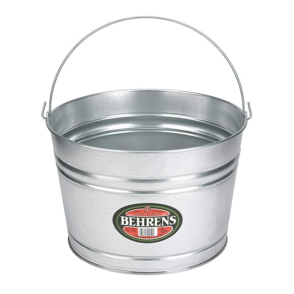 Behrens High Grade Steel C17GS 4.25 Gal Silver Galvanized Steel Pail