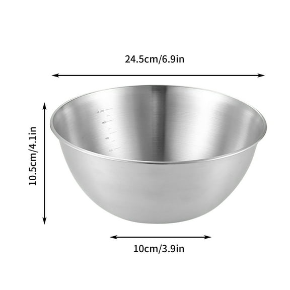 Xecvkr Thickened Stainless Steel Mixing Bowl, Multi-Purpose Large Capacity Soup Basin for Kitchen, Commercial Use, 1 Bowl