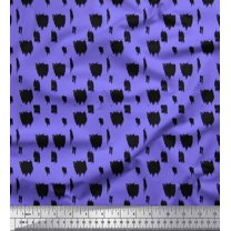Soimoi Purple Rayon Fabric Brush Stroke Abstract Print Fabric by the Yard 56 Inch Wide