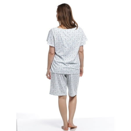 sleeve short neuburger karen pajama bermuda butterfly bright