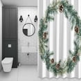 thumbnail image 3 of Pine Shower Curtain for Bathroom, Pine Cones Waterproof Cloth Fabric Bathroom Accessories Set with 12 Rust Proof Plastic Hooks, 54"x78", 3 of 9