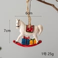 thumbnail image 5 of Adornos de resina para árboles de Navidad, paquete de 6 adornos colgantes de Navidad Sant, 5 of 5
